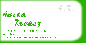 anita krepsz business card